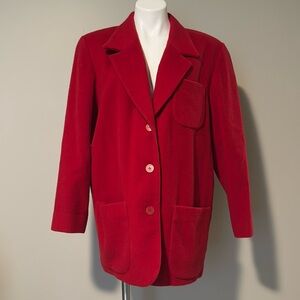 Vintage Pendleton Red Wool Blazer Jacket Single Breasted Size XL